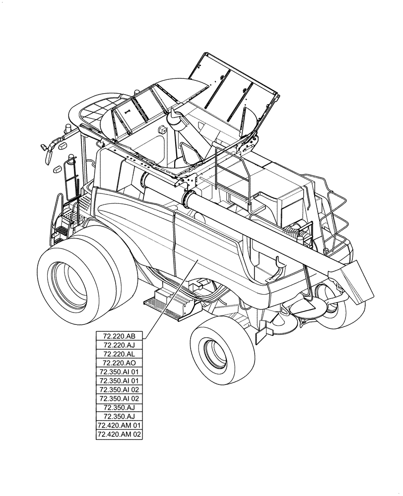 Схема запчастей Case IH 6140 - (72.000.00) - SECTION INDEX - SEPARATION (72) - SEPARATION