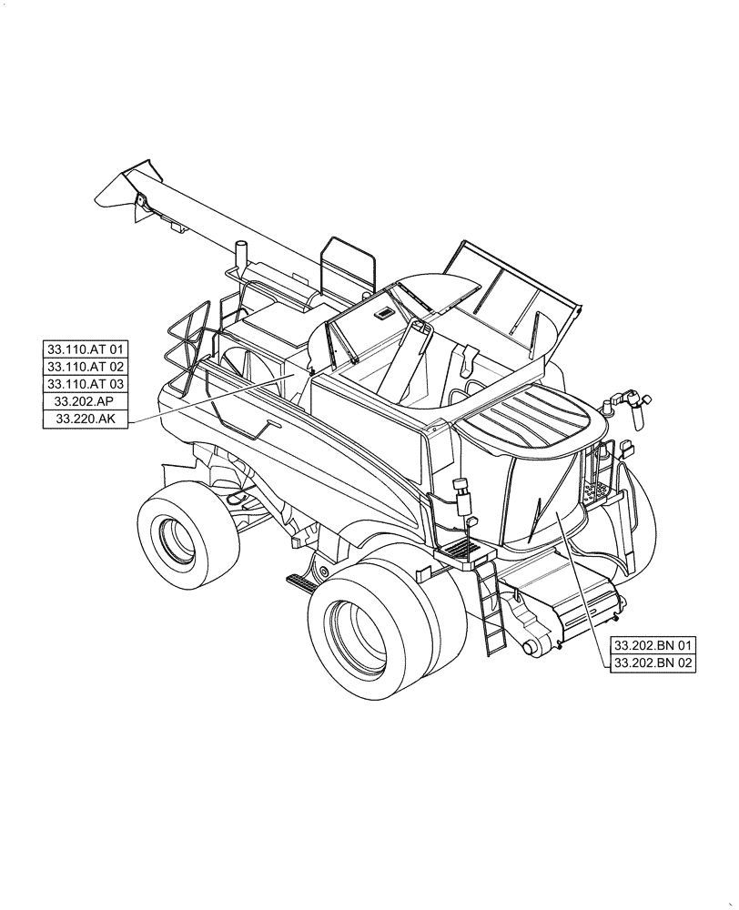 Схема запчастей Case IH 7140 - (00.000.33) - PICTORIAL INDEX - BRAKES & CONTROLS (00) - GENERAL & PICTORIAL INDEX