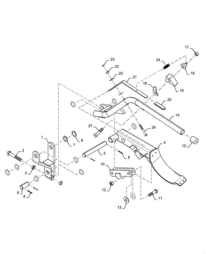 Схема запчастей Case IH 4765 - (77.100.XX[10]) - FRONT AUGER SADDLE MANUAL 435/460 (77) - SEEDING/PLANTING