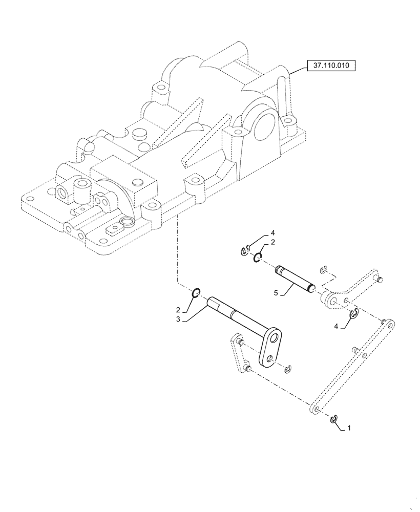 Схема запчастей Case IH FARMALL 40A - (35.124.010) - POSITION AND DRAFT LINK (35) - HYDRAULIC SYSTEMS