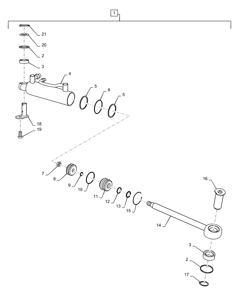 Схема запчастей Case IH FARMALL 30A - (41.216.AN[01]) - STEERING CYLINDER (41) - STEERING