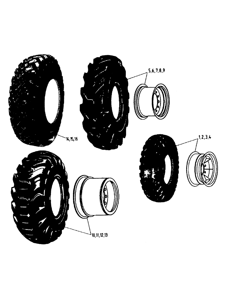 Схема запчастей Case IH 7000 - (A09-10) - WHEELS, 7000 Mainframe & Functioning Components