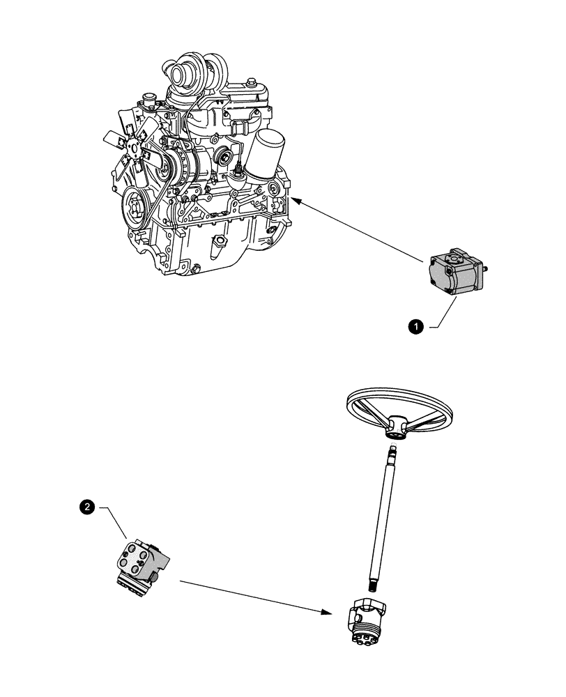 Схема запчастей Case IH JX95 - (0.05.4[05]) - MAINTENANCE PARTS - PUMPS (00) - GENERAL