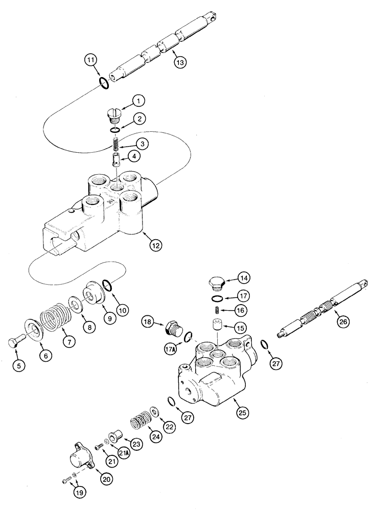 Схема запчастей Case IH 1835C - (8-66) - AUXILIARY CONTROL VALVE (08) - HYDRAULICS