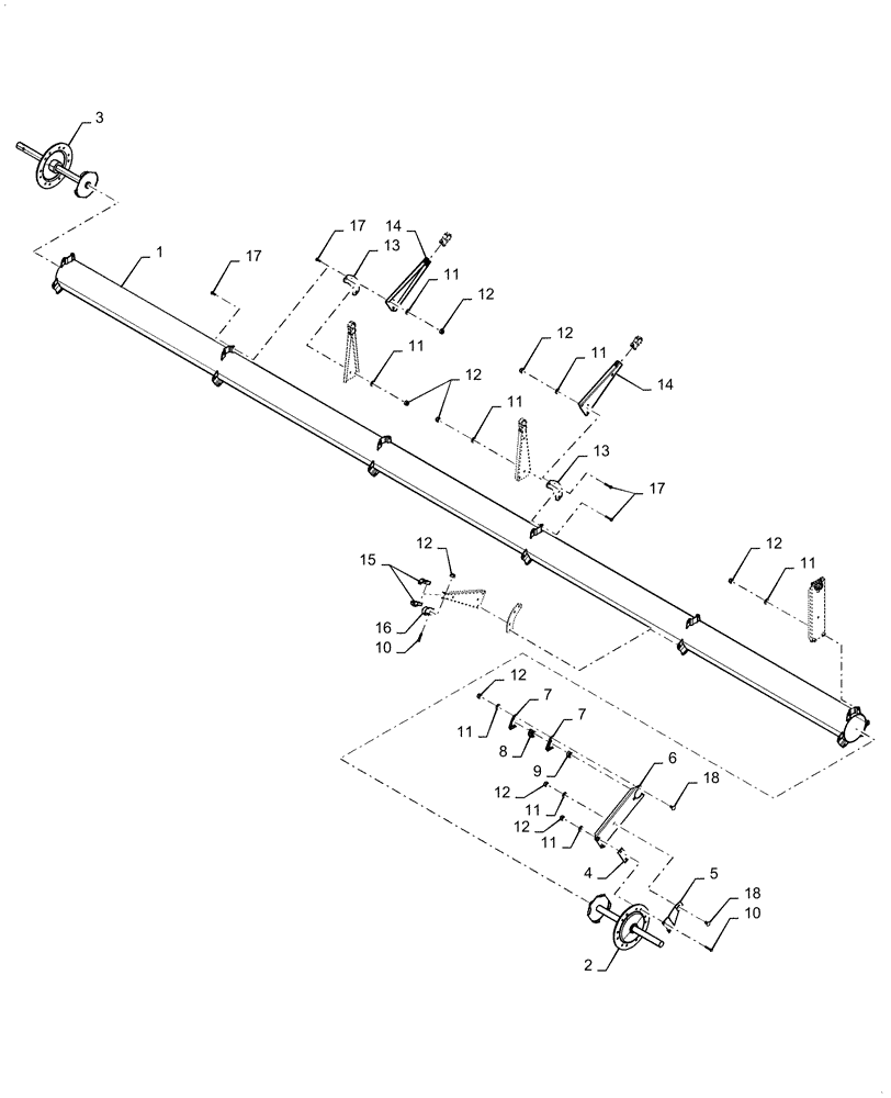 Схема запчастей Case IH 3152 - (60.101.06[02]) - REEL, ASSY, CENTER TUBE, 25FT (60) - PRODUCT FEEDING