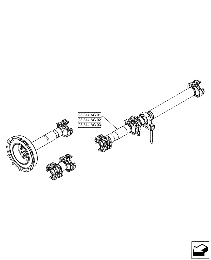 Схема запчастей Case IH QUADTRAC 500 - (23.000.00) - SECTION INDEX - FOUR WHEEL DRIVE SYSTEM (23) - FOUR WHEEL DRIVE SYSTEM