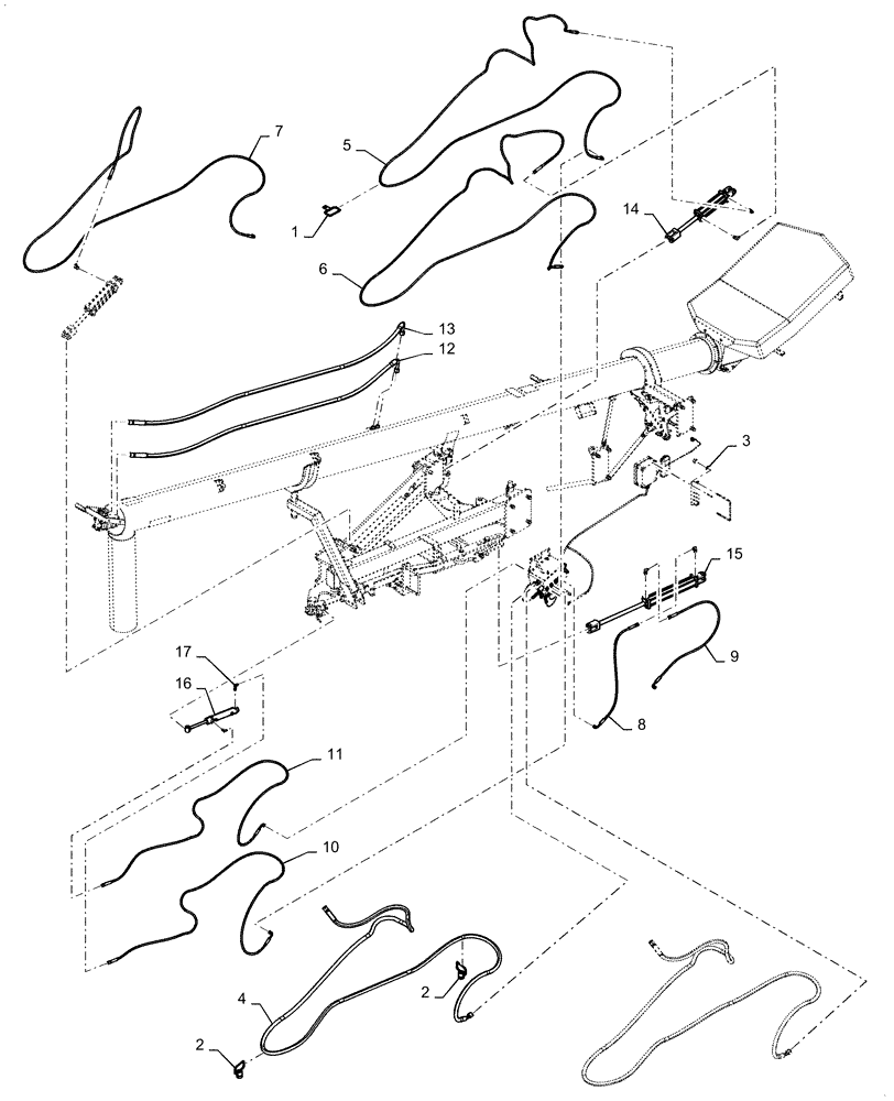 Схема запчастей Case IH 4765 - (35.100.XX[03]) - AUGER HYDRUALICS 460/555/580 BUSHEL (35) - HYDRAULIC SYSTEMS