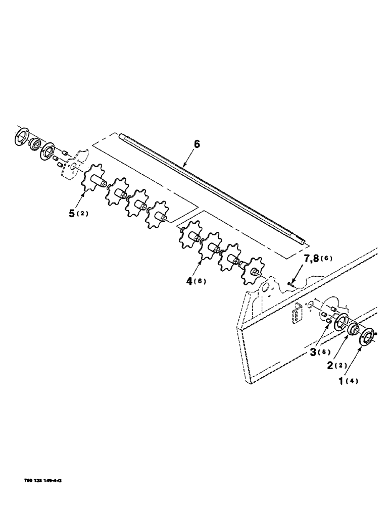 Схема запчастей Case IH 8460 - (6-26) - POWERED RIENK ASSEMBLY, SERIAL NUMBER CFH0057418 THROUGH CFH0057722 (14) - BALE CHAMBER