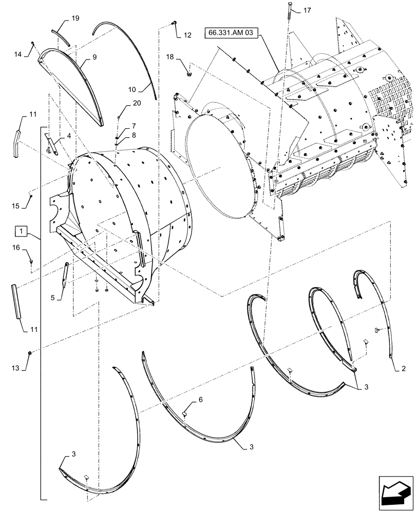 Схема запчастей Case IH 7140 - (66.101.AP[02]) - VAR - 722889 - CONE, FEEDER (66) - THRESHING