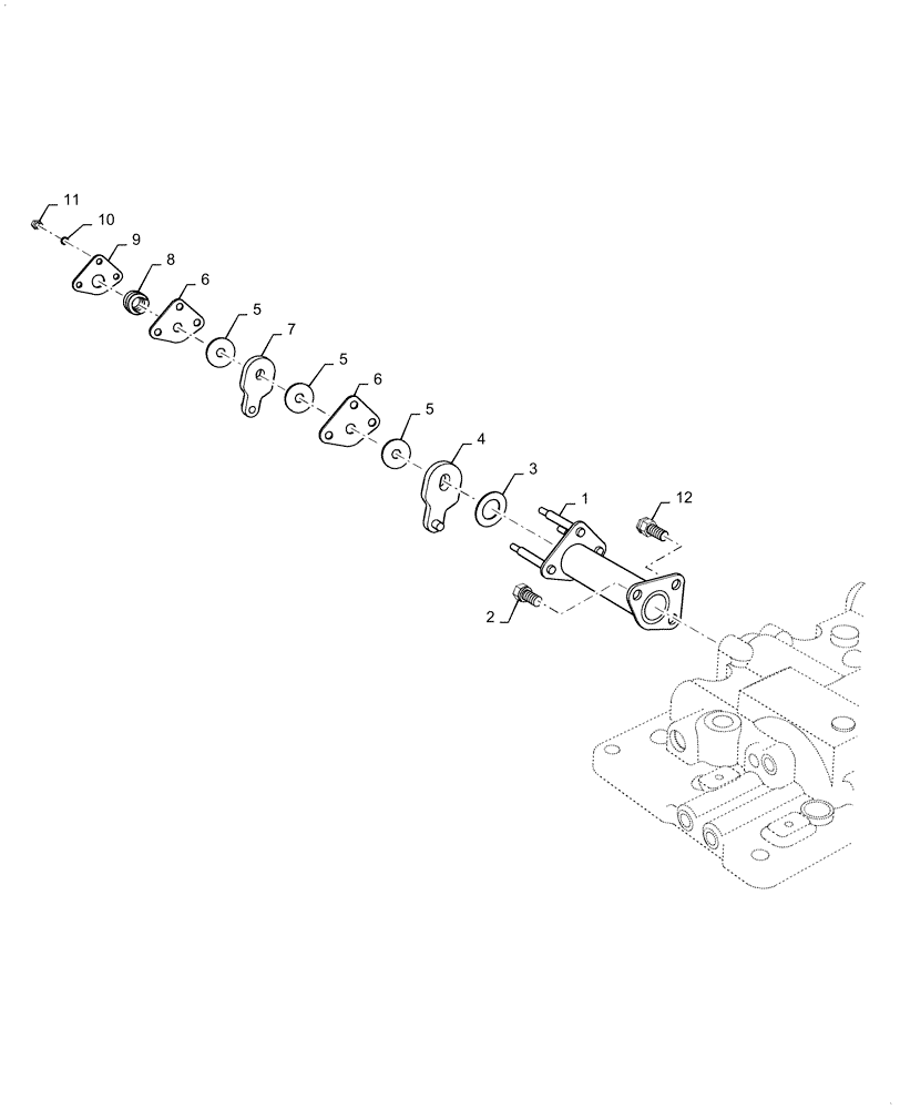 Схема запчастей Case IH FARMALL 35C - (37.108.AE[01]) - HYDRAULIC CONTROL LEVER, W/DRAFT, FARMALL 35C, CAB (37) - HITCHES, DRAWBARS & IMPLEMENT COUPLINGS
