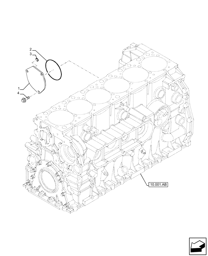 Схема запчастей Case IH F3JFE613A B005 - (10.450.AA) - AIR COMPRESSOR (10) - ENGINE