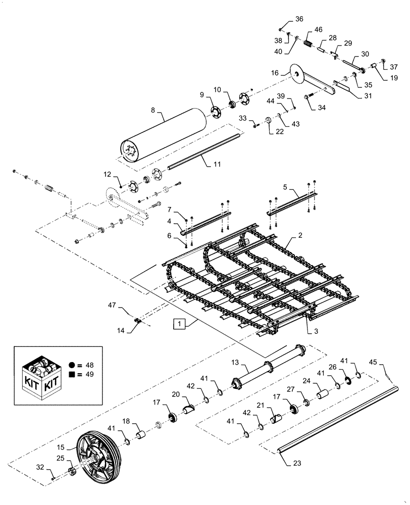 Схема запчастей Case IH 7130 - (60.150.15[02]) - FEEDER CONVEYOR, WITHOUT ROCK TRAP (60) - PRODUCT FEEDING