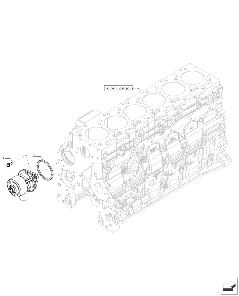 Схема запчастей Case IH F4HFP613A H001 - (10.400.BB) - WATER PUMP (10) - ENGINE