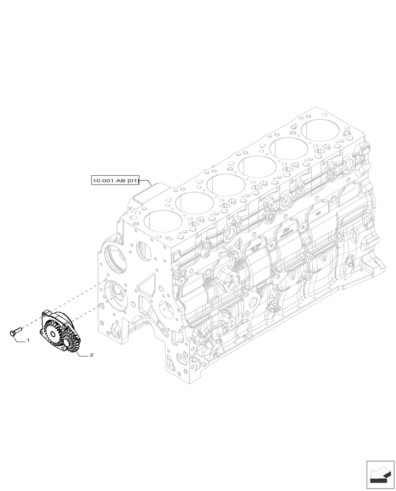 Схема запчастей Case IH F4HFP613A H001 - (10.304.AC) - ENGINE OIL PUMP (10) - ENGINE