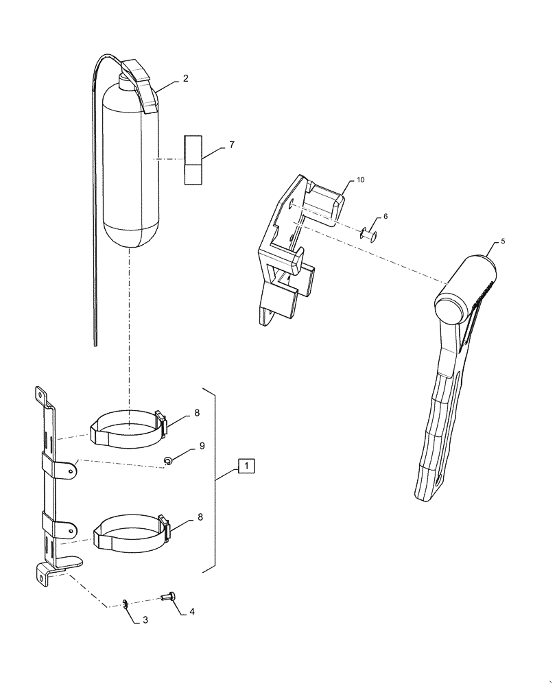 Схема запчастей Case IH 2240 - (90.160.AP[01]) - SAFETY HAMMER (90) - PLATFORM, CAB, BODYWORK AND DECALS