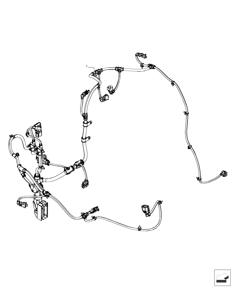 Схема запчастей Case IH F2CFP614A H001 - (55.015.AB) - ENGINE, WIRE HARNESS (55) - ELECTRICAL SYSTEMS