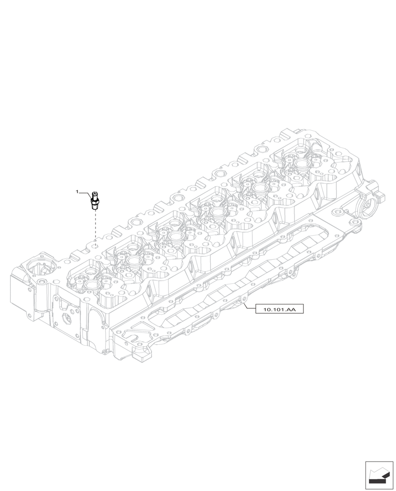 Схема запчастей Case IH F4HFP613B H005 - (10.400.BC[01]) - THERMOSTAT (10) - ENGINE