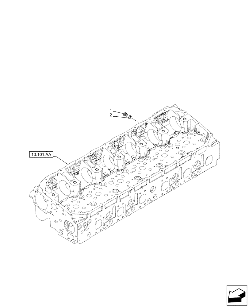 Схема запчастей Case IH F3JFE613A B005 - (10.408.AL[02]) - COOLANT HEALTING LINES (10) - ENGINE