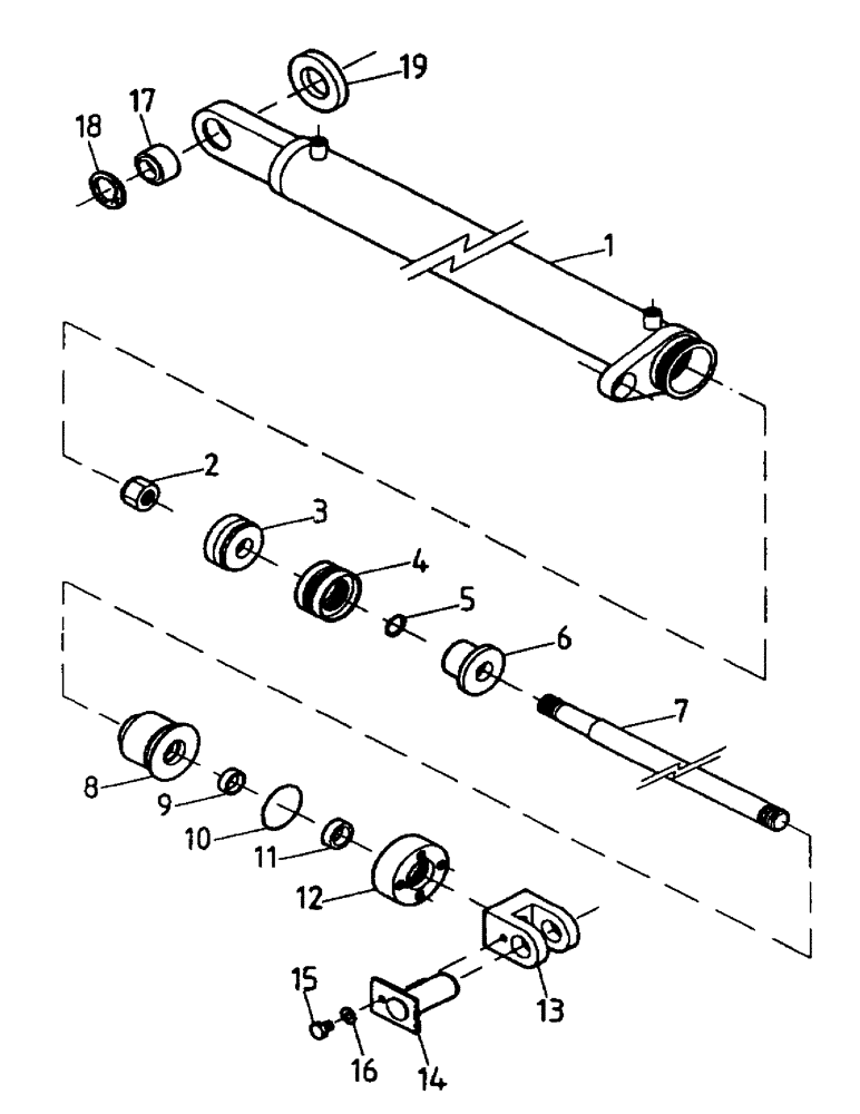 Схема запчастей Case IH 7700 - (B02-09) - HYDRAULIC CYLINDER, ELEVATOR LIFT Hydraulic Components & Circuits