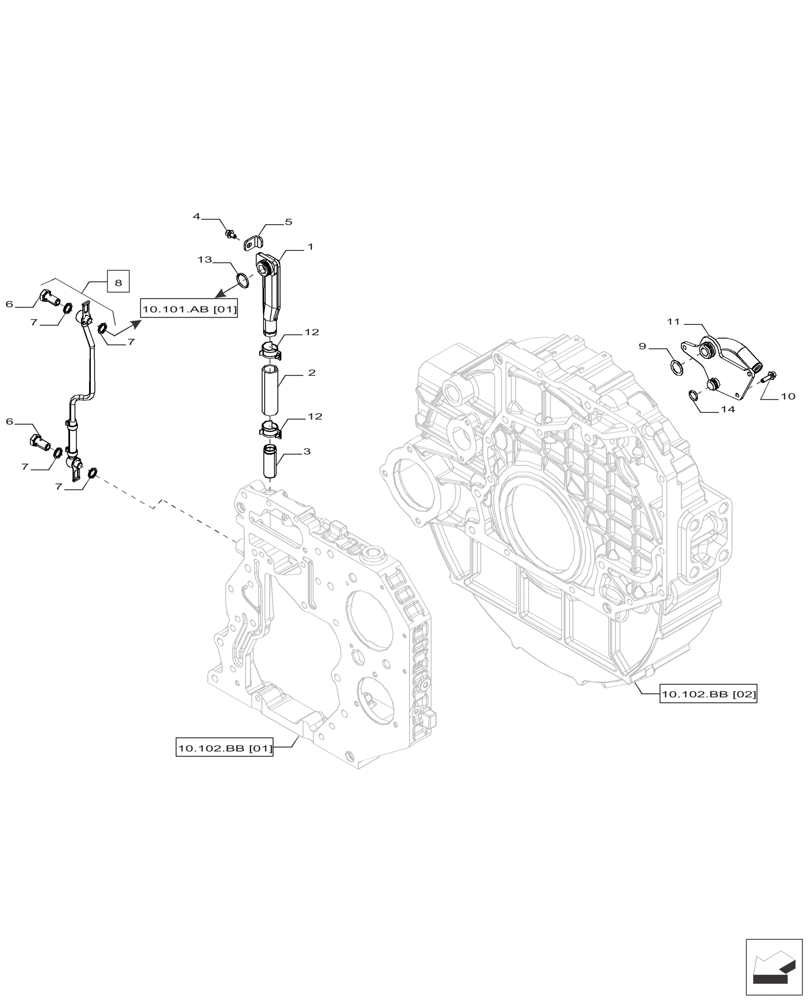 Схема запчастей Case IH F4HFP613A H001 - (10.304.AP) - BREATHER (10) - ENGINE