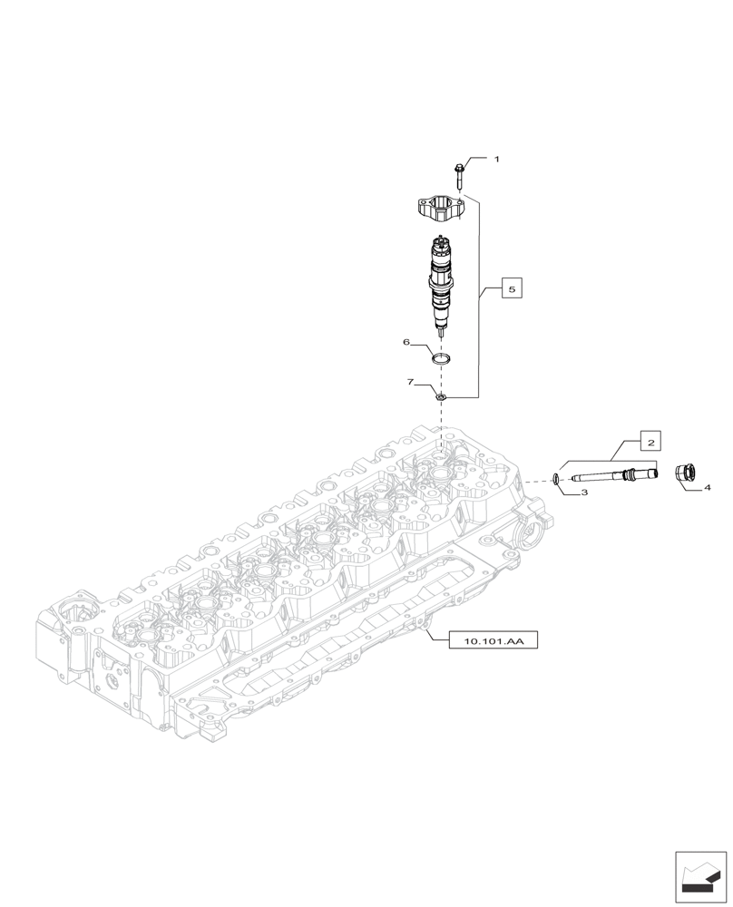 Схема запчастей Case IH F4HFP613A H001 - (10.218.AF) - FUEL INJECTOR (10) - ENGINE