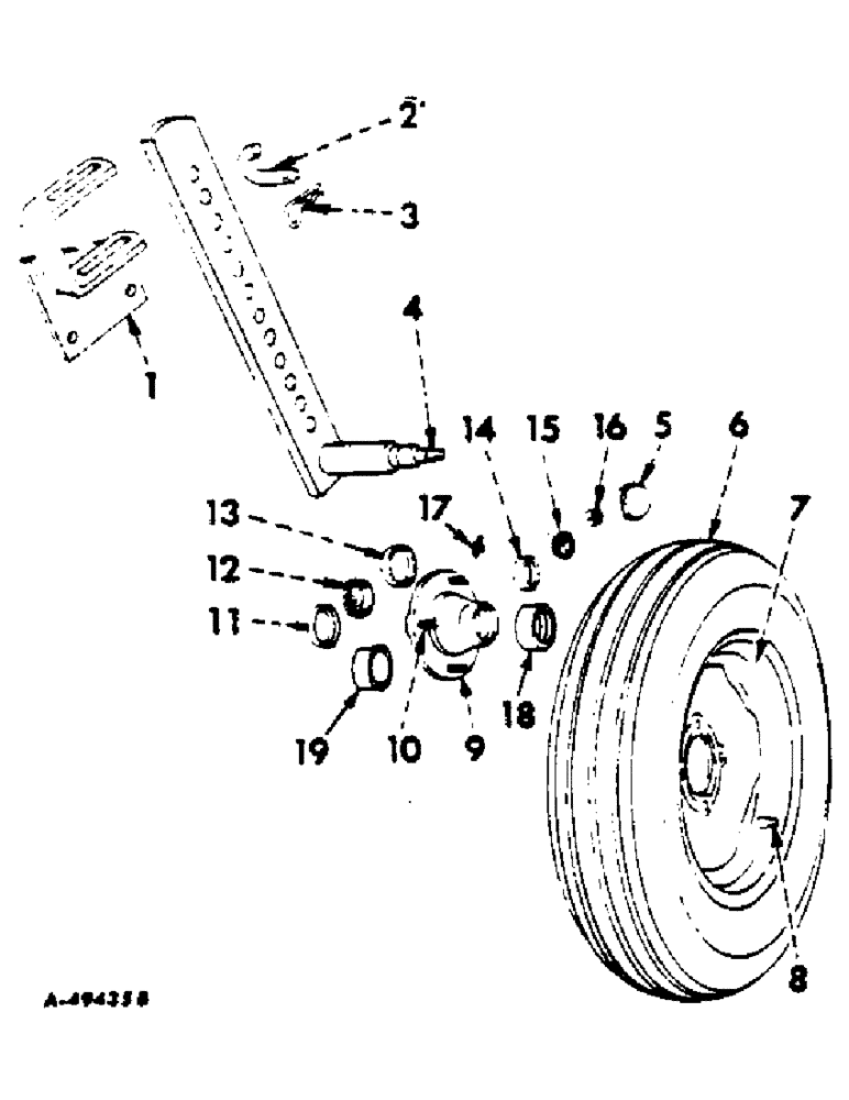 Схема запчастей Case IH 530 - (Y-10) - GAUGE WHEEL, 530 PLOW 