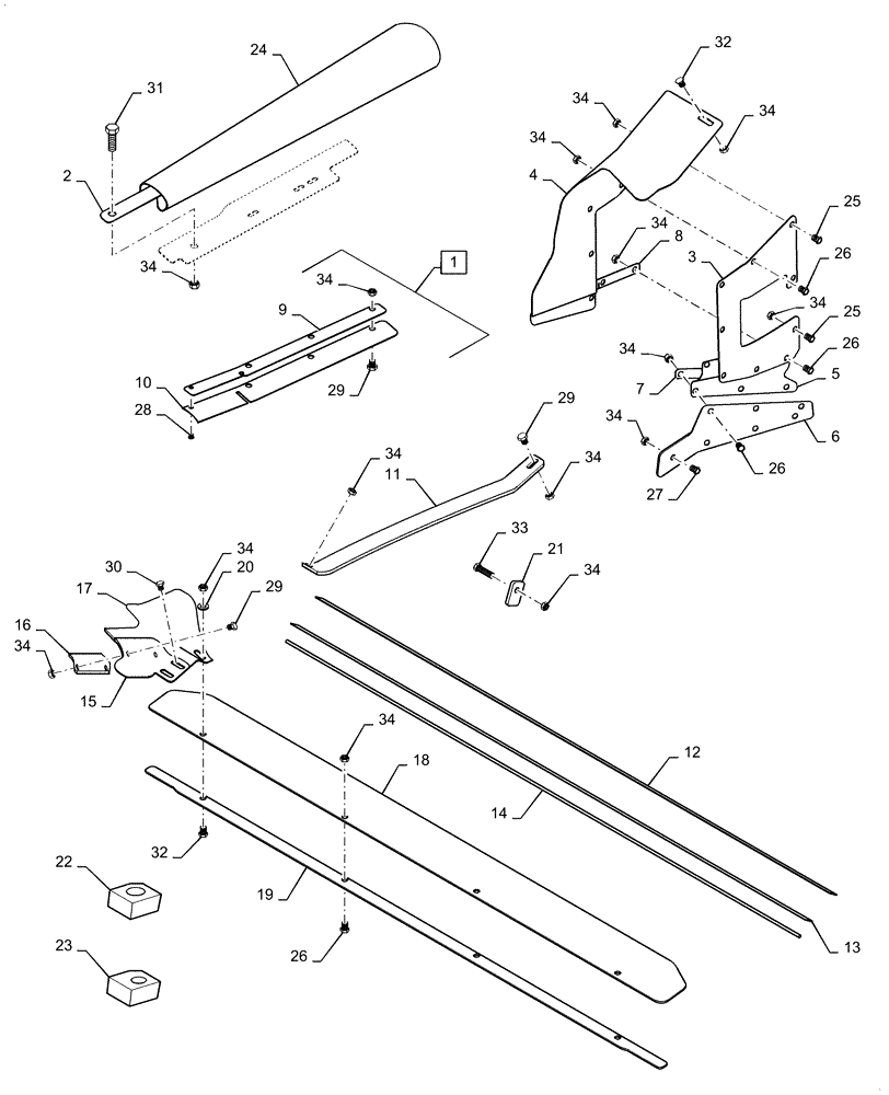 Схема запчастей Case IH 2142 - (09-66A) - ADAPTER TRANSITION FILLER KIT, EUROPEAN 