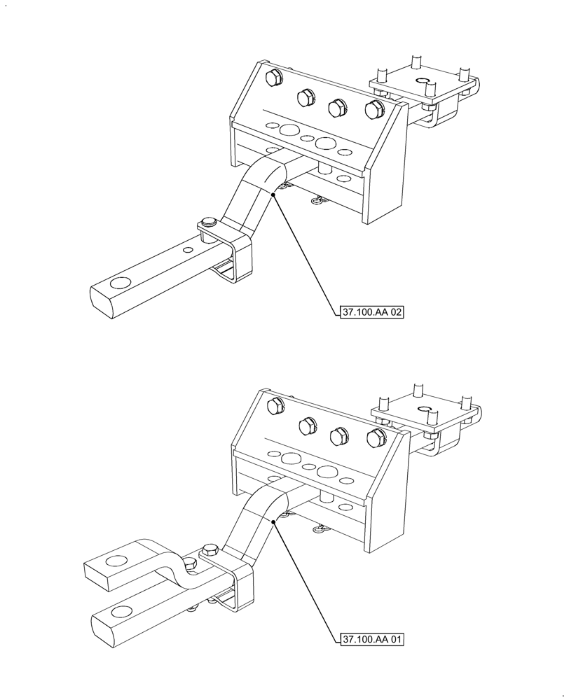 Схема запчастей Case IH FARMALL 110A - (00.000.37[03]) - PICTORIAL INDEX - HITCHES, DRAWBARS AND IMPLEMENT COUPLINGS (00) - GENERAL & PICTORIAL INDEX