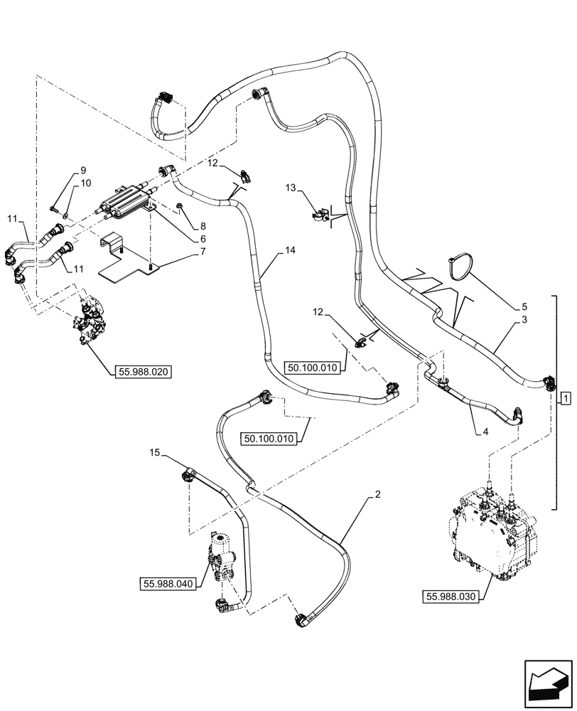 Схема запчастей Case IH OPTUM 300 CVT - (10.500.060) - VAR - 391130, 758000, 759041 - DEF LINES (10) - ENGINE