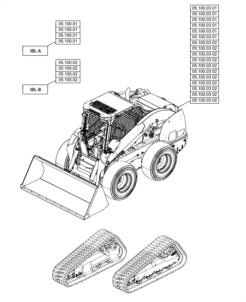 Схема запчастей Case IH TV380 - (05.000.00) - PICTORIAL INDEX - MACHINE COMPLETION AND EQUIPMENT (05) - SERVICE & MAINTENANCE