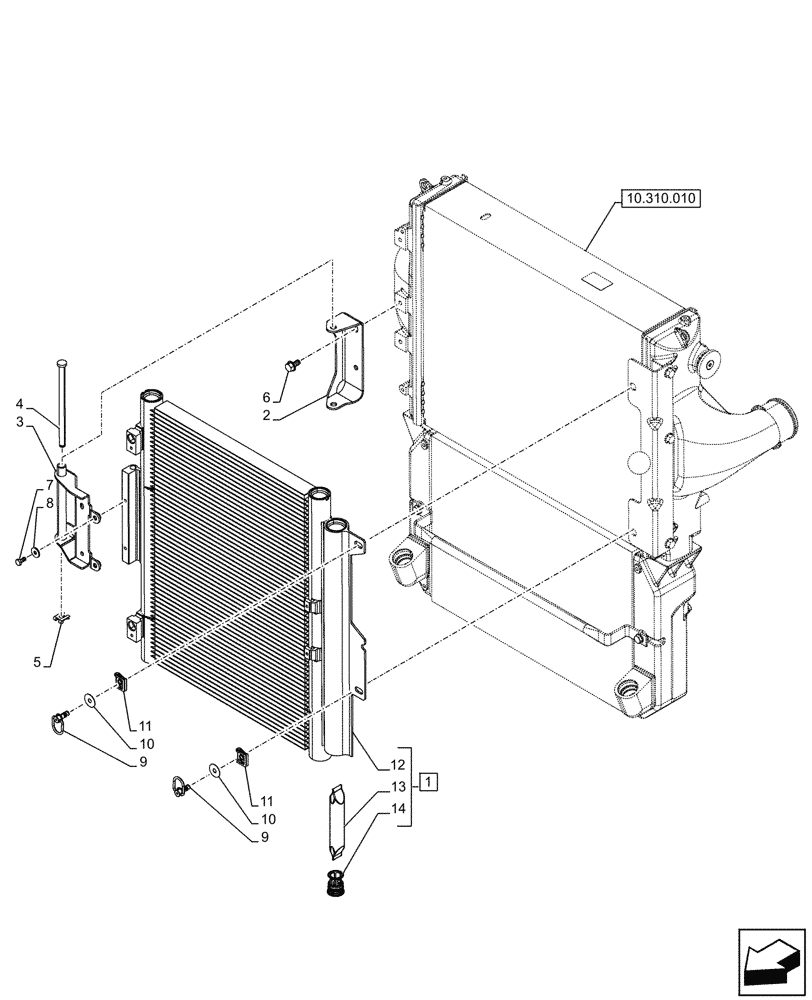 Схема запчастей Case IH OPTUM 300 CVT - (50.200.010) - VAR - 391190, 758000, 759041 - AIR CONDITIONING, CONDENSER (50) - CAB CLIMATE CONTROL
