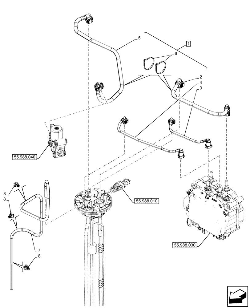 Схема запчастей Case IH OPTUM 300 CVT - (10.500.050) - VAR - 391130, 758000, 759041 - DEF LINES (10) - ENGINE