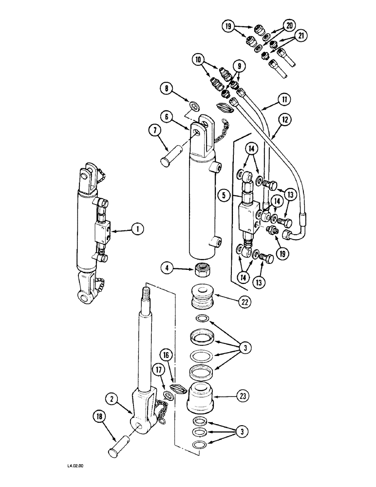 Схема запчастей Case IH 2140 - (9-142) - LIFT CYLINDER (09) - CHASSIS/ATTACHMENTS