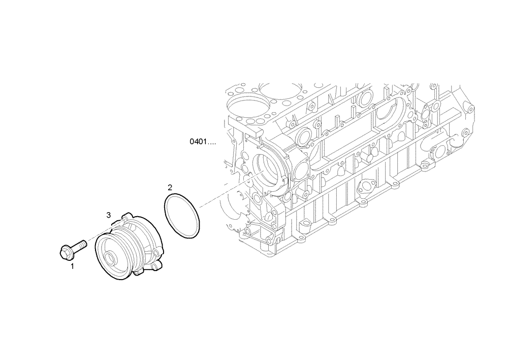 Схема запчастей Case IH F3BE0684J E902 - (3201.007) - WATER PUMP 
