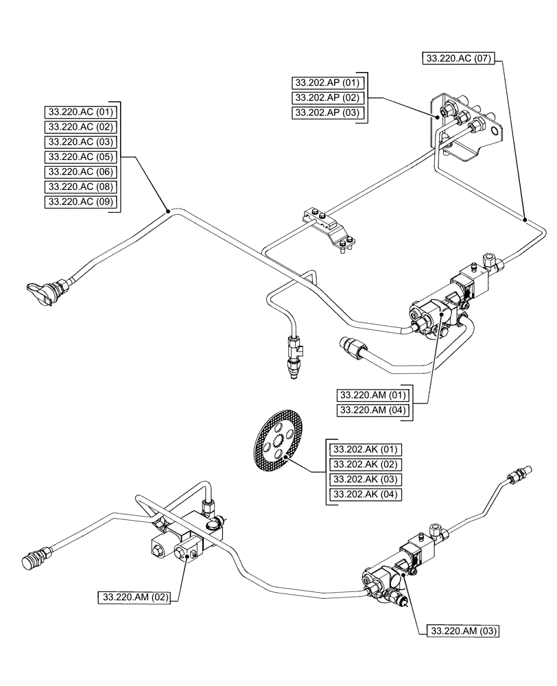 Схема запчастей Case IH PUMA 165 - (33.000.00[03]) - SECTION INDEX - BRAKES & CONTROLS (33) - BRAKES & CONTROLS