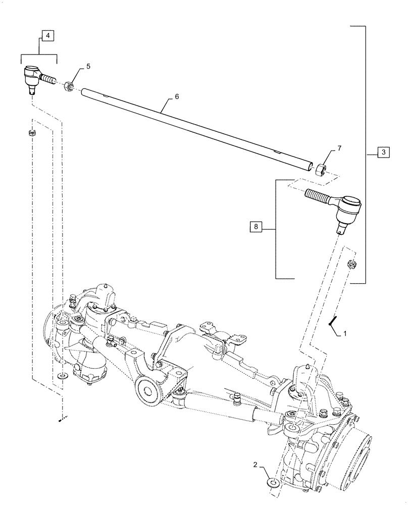 Схема запчастей Case IH FARMALL 45C - (41.216.040) - STEERING TIE-ROD (41) - STEERING