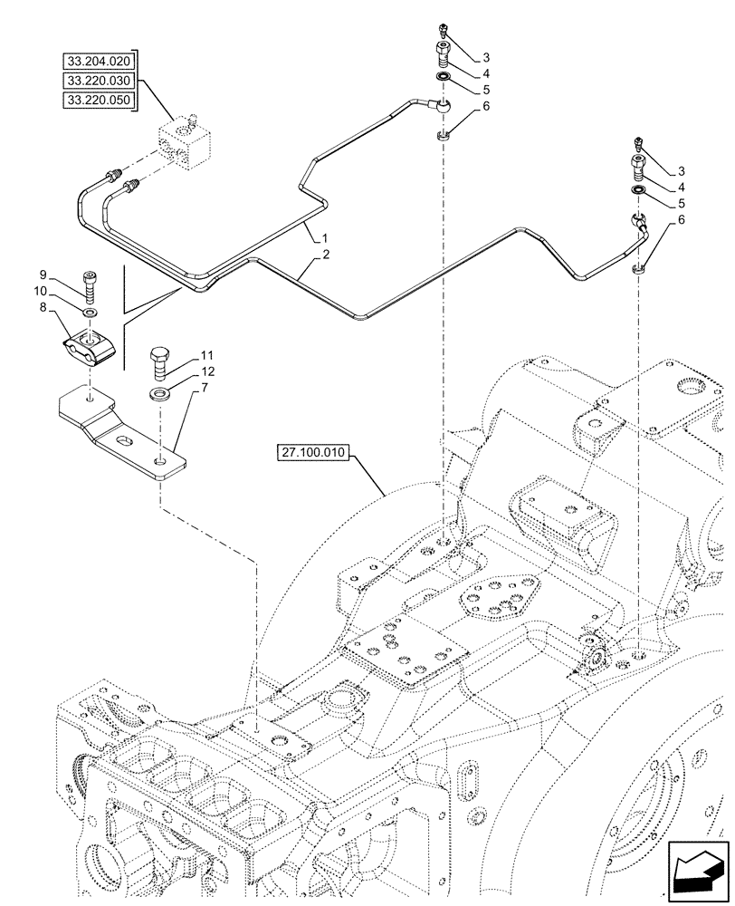 Схема запчастей Case IH OPTUM 300 CVT - (33.202.090) - VAR - 758038, 758039, 758041, 758042, 758044 - TRAILER BRAKE VALVE, W/ ANTILOCK BRAKING SYSTEM (ABS), LINE (33) - BRAKES & CONTROLS