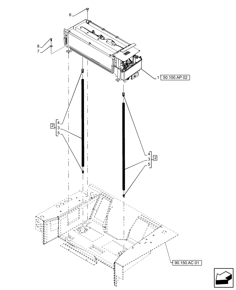Схема запчастей Case IH PUMA 215 - (50.100.AP[01]) - AIR CONDITIONING BREAKDOWN (50) - CAB CLIMATE CONTROL