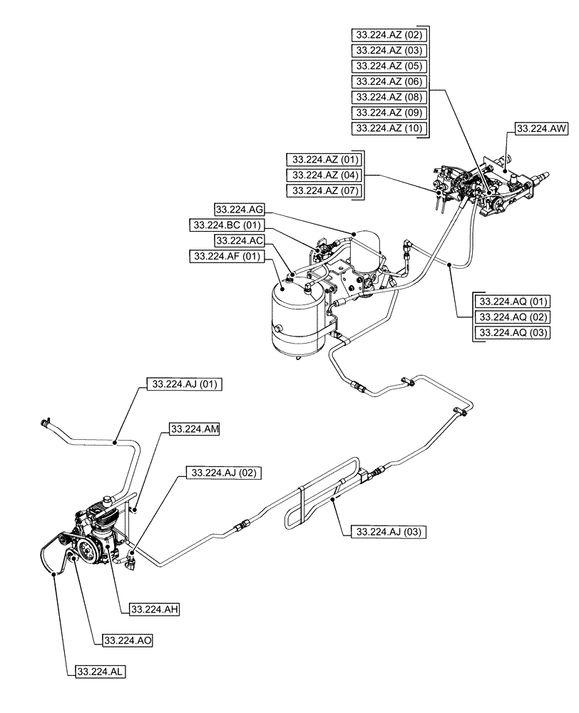 Схема запчастей Case IH PUMA 165 - (33.000.00[04]) - SECTION INDEX - BRAKES & CONTROLS (33) - BRAKES & CONTROLS