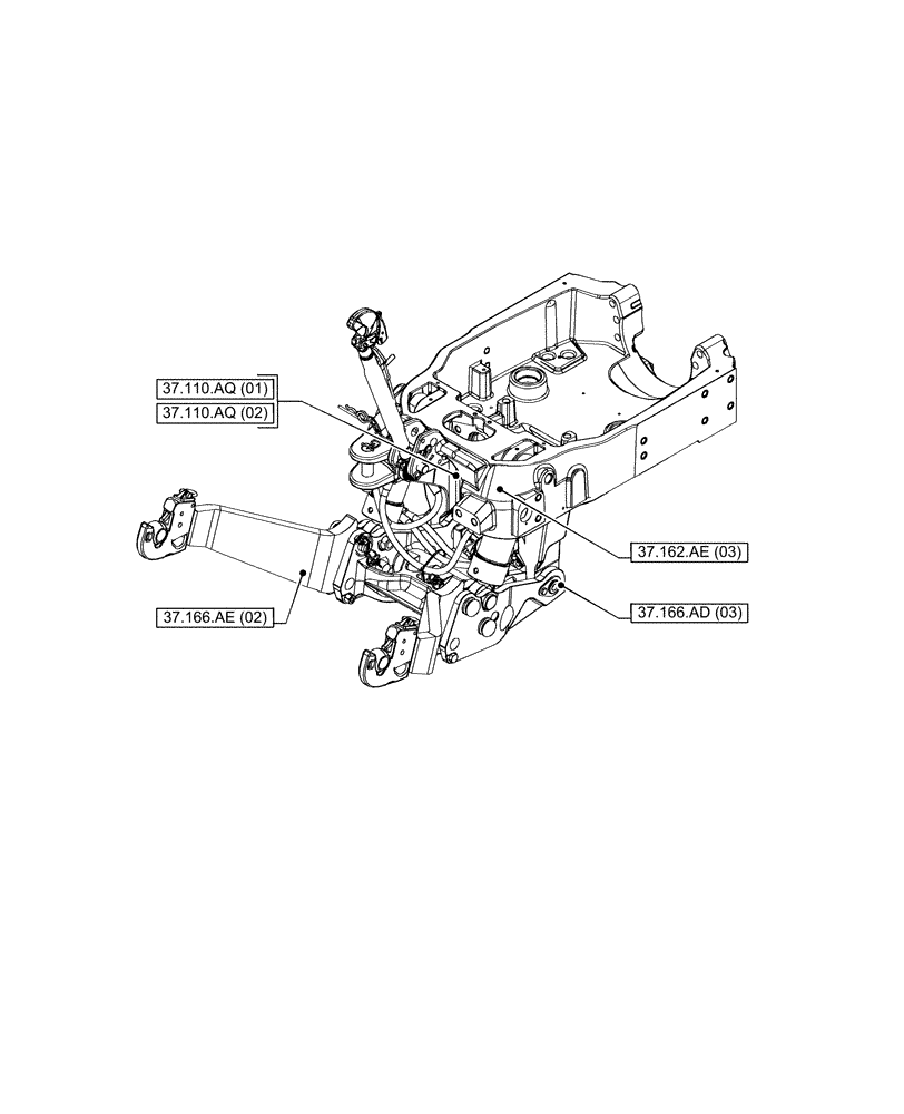 Схема запчастей Case IH PUMA 165 - (37.000.00[04]) - SECTION INDEX - HITCHES, DRAWBARS AND IMPLEMENT COUPLINGS (37) - HITCHES, DRAWBARS & IMPLEMENT COUPLINGS