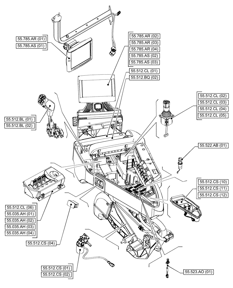 Схема запчастей Case IH PUMA 165 - (55.000.00[09]) - SECTION INDEX - ELECTRICAL SYSTEMS (55) - ELECTRICAL SYSTEMS