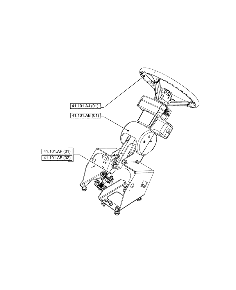 Схема запчастей Case IH PUMA 165 CVT - (41.000.00[01]) - SECTION INDEX - STEERING (41) - STEERING