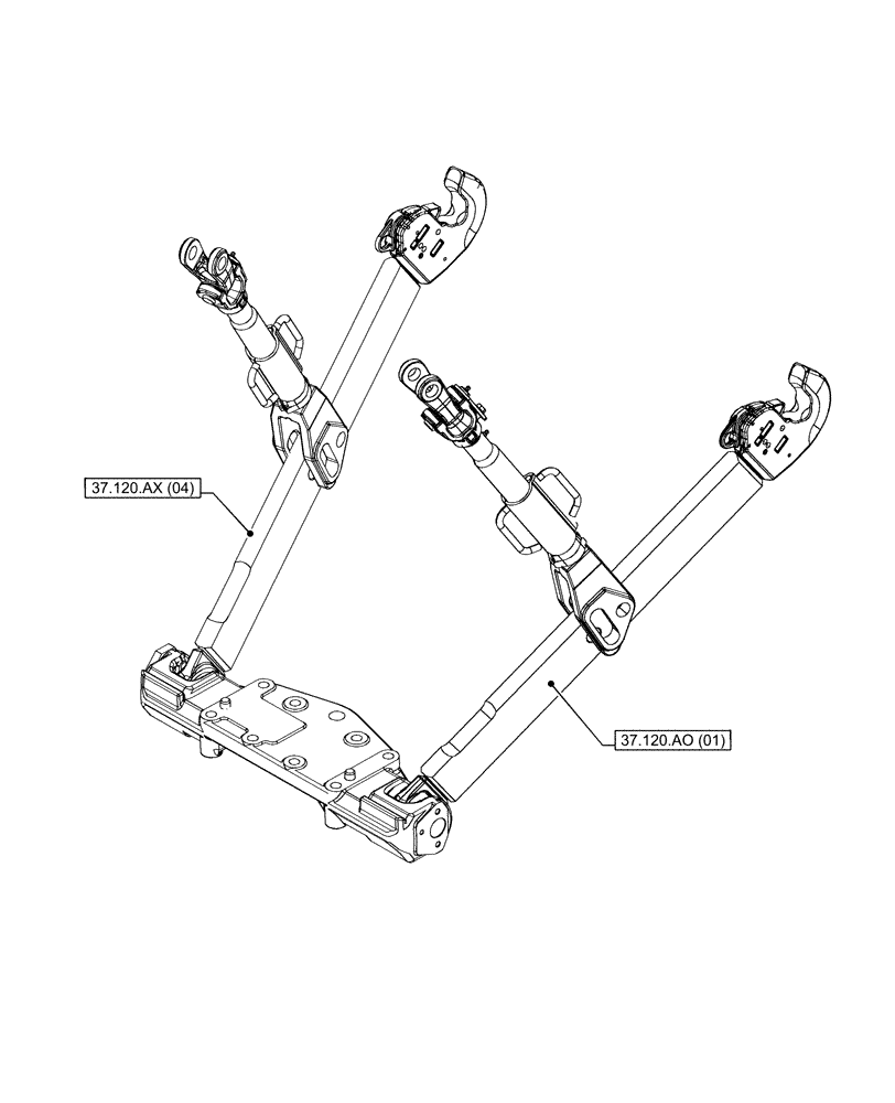 Схема запчастей Case IH PUMA 165 - (37.000.00[02]) - SECTION INDEX - HITCHES, DRAWBARS AND IMPLEMENT COUPLINGS (37) - HITCHES, DRAWBARS & IMPLEMENT COUPLINGS