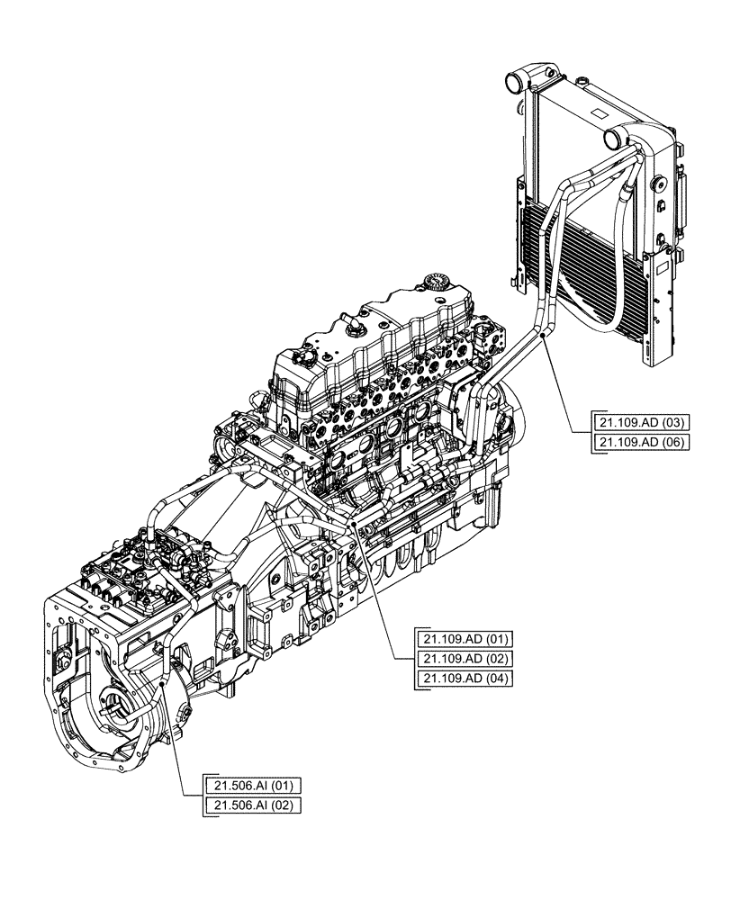 Схема запчастей Case IH PUMA 165 - (21.000.00[05]) - SECTION INDEX - TRANSMISSION (21) - TRANSMISSION