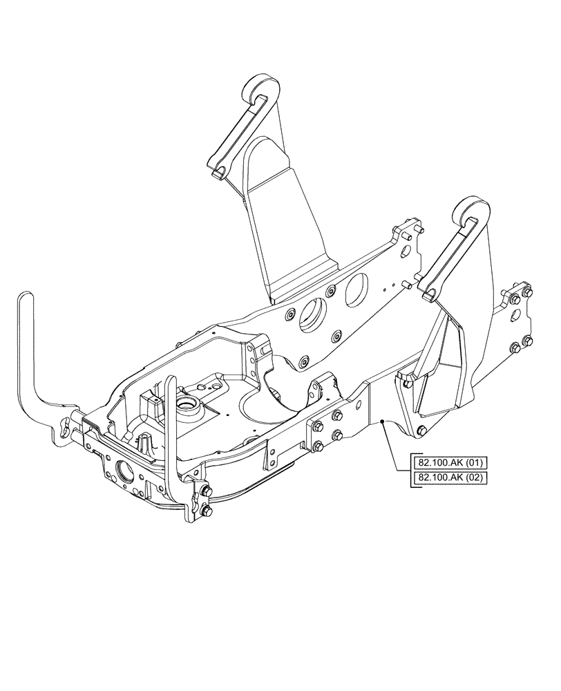 Схема запчастей Case IH PUMA 150 - (82.000.00) - SECTION INDEX - FRONT LOADER AND BUCKET (82) - FRONT LOADER & BUCKET