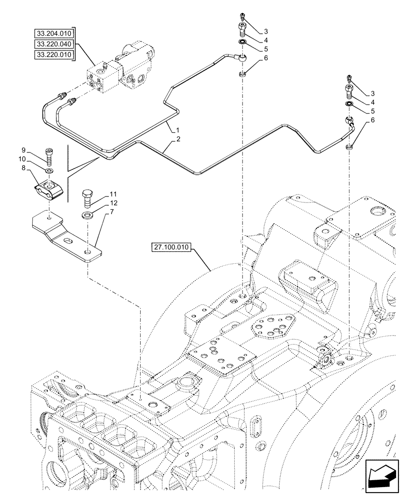 Схема запчастей Case IH OPTUM 300 CVT - (33.202.080) - VAR - 758037, 758038, 758039, 758040, 758041, 758042, 758044 - TRAILER BRAKE VALVE, W/O ANTILOCK BRAKING SYSTEM (ABS), LINE (33) - BRAKES & CONTROLS