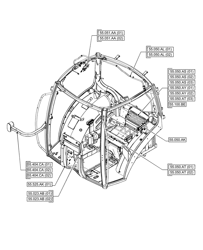 Схема запчастей Case IH PUMA 165 - (55.000.00[04]) - SECTION INDEX - ELECTRICAL SYSTEMS (55) - ELECTRICAL SYSTEMS