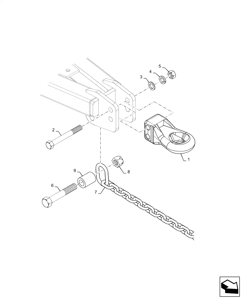Схема запчастей Case IH 500 - (37.100.AA[06]) - HITCH TONGUE CAT IV (37) - HITCHES, DRAWBARS & IMPLEMENT COUPLINGS