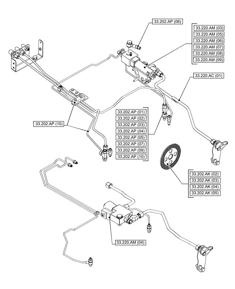 Схема запчастей Case IH PUMA 200 CVT - (33.000.00[04]) - SECTION INDEX - BRAKES & CONTROLS (33) - BRAKES & CONTROLS