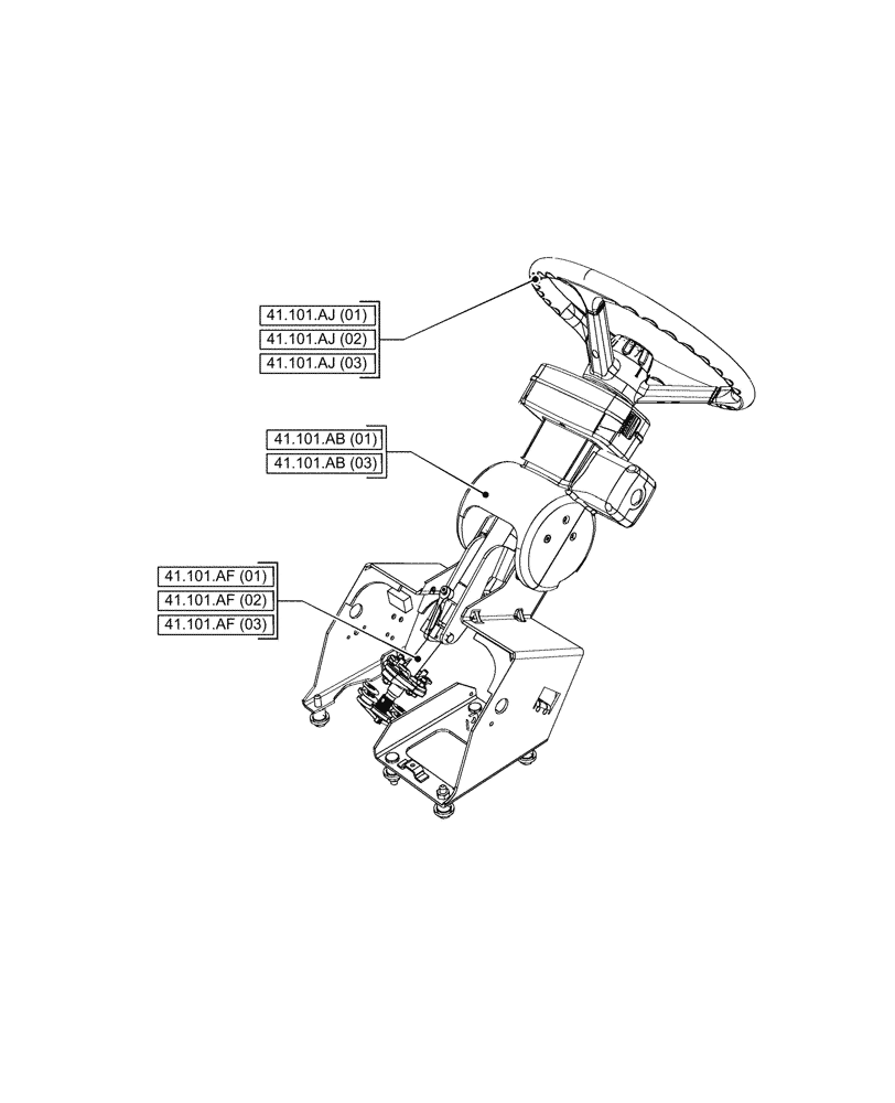 Схема запчастей Case IH PUMA 220 - (41.000.00[01]) - SECTION INDEX - STEERING (41) - STEERING